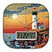 square shape wooden wall clock